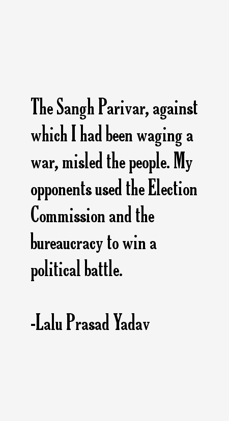 Lalu Prasad Yadav Quotes