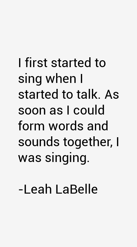 Leah LaBelle Quotes