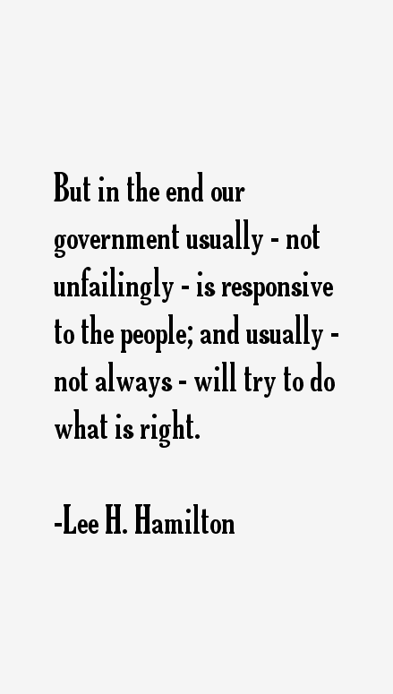 Lee H. Hamilton Quotes