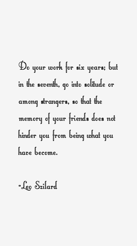 Leo Szilard Quotes