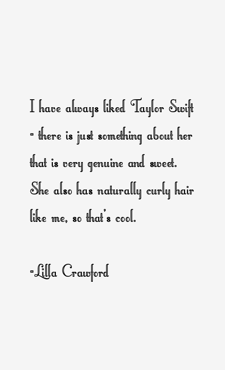 Lilla Crawford Quotes