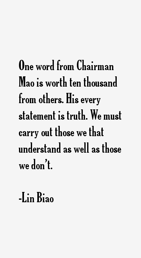 Lin Biao Quotes