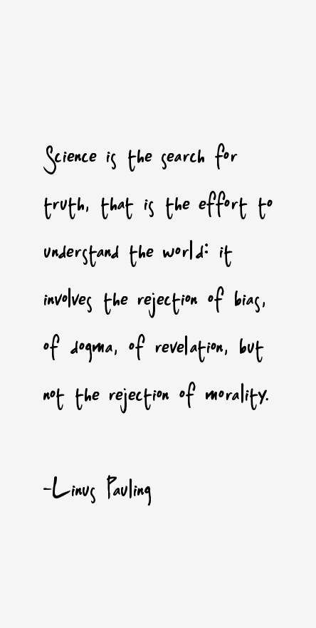 Linus Pauling Quotes