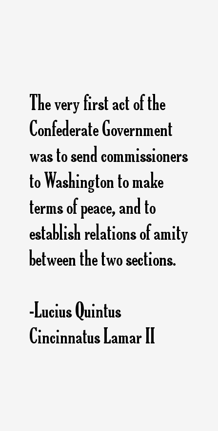 Lucius Quintus Cincinnatus Lamar II Quotes