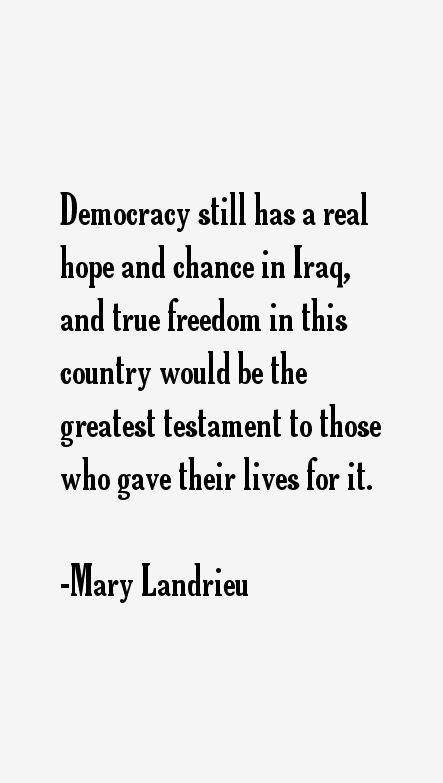 Mary Landrieu Quotes