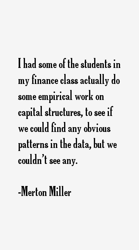 Merton Miller Quotes