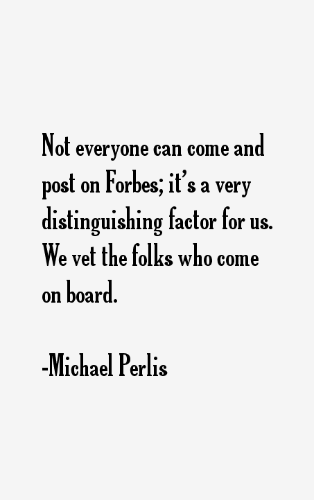 Michael Perlis Quotes