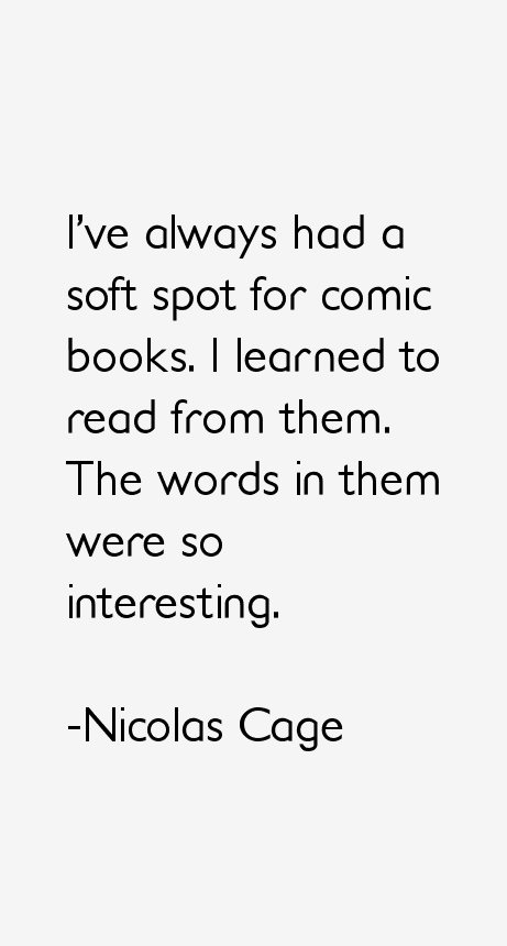 Nicolas Cage Quotes