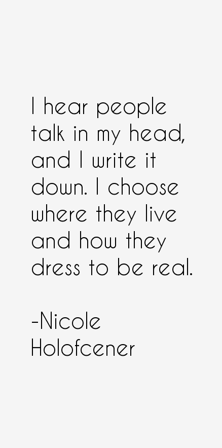 Nicole Holofcener Quotes
