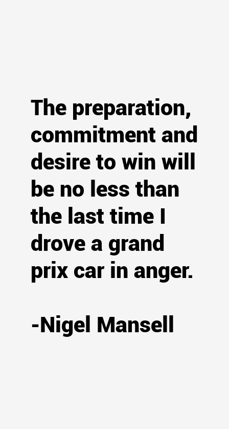 Nigel Mansell Quotes