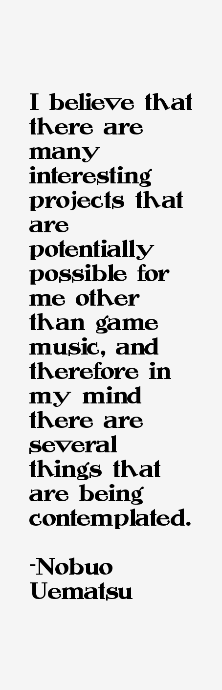 Nobuo Uematsu Quotes