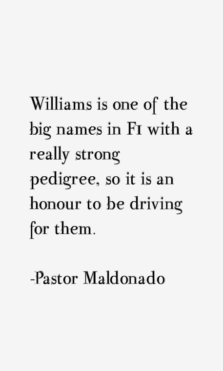 Pastor Maldonado Quotes