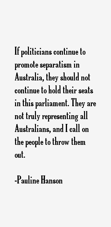 Pauline Hanson Quotes