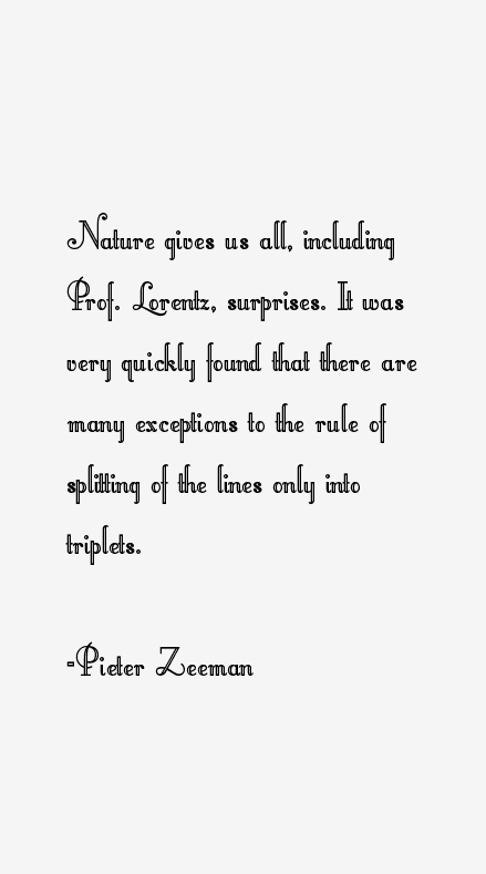 Pieter Zeeman Quotes