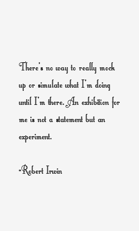 Robert Irwin Quotes
