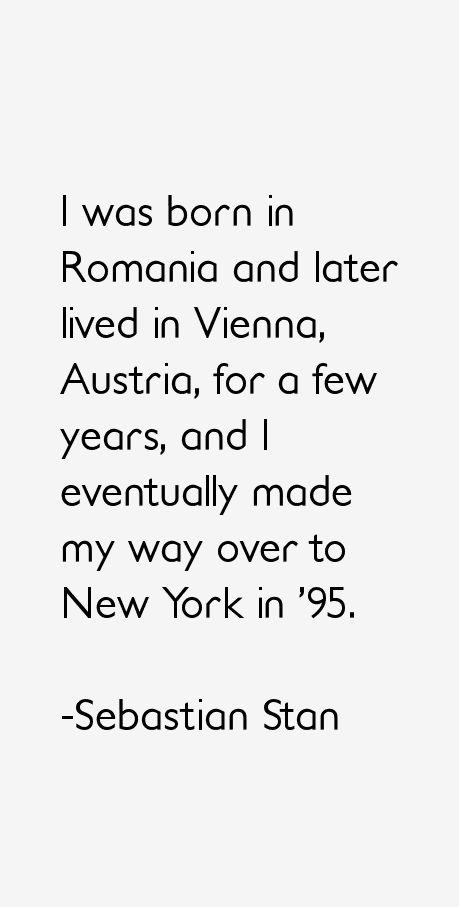 Sebastian Stan Quotes