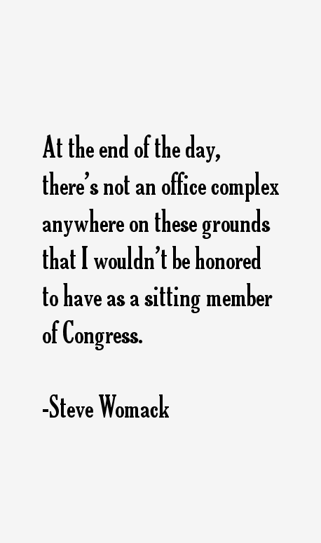 Steve Womack Quotes