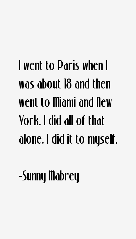 Sunny Mabrey Quotes