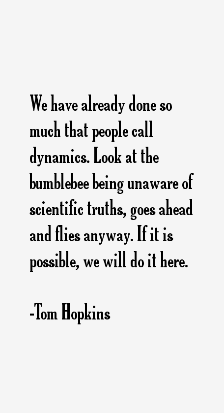 Tom Hopkins Quotes