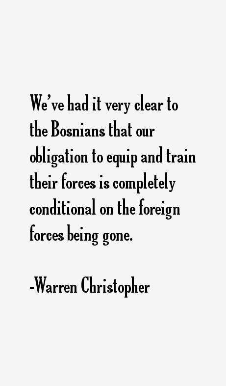 Warren Christopher Quotes