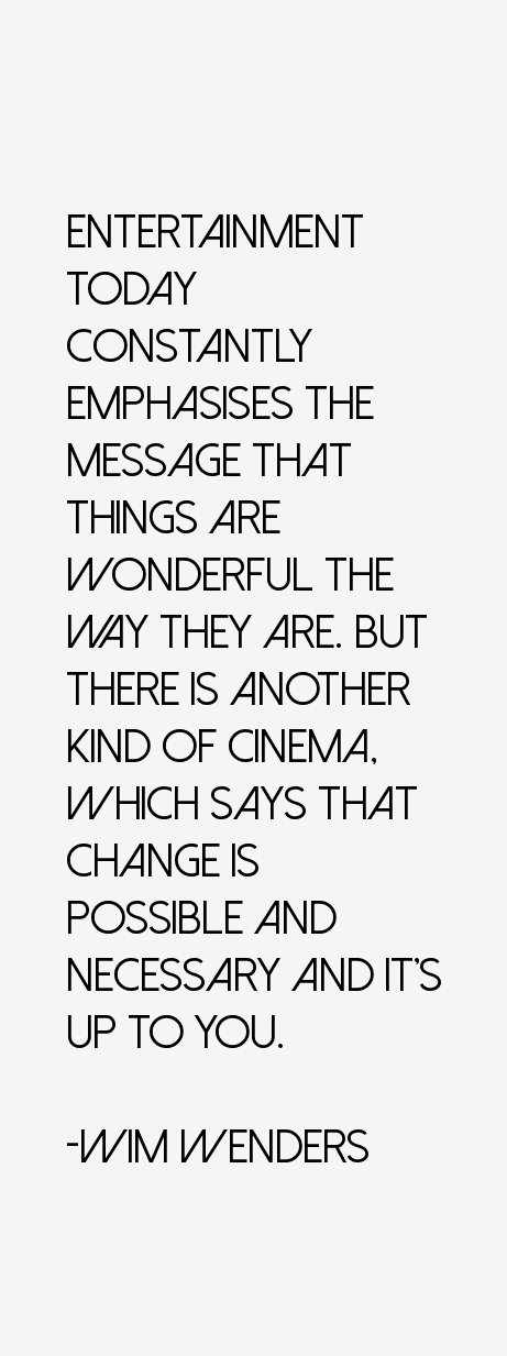Wim Wenders Quotes