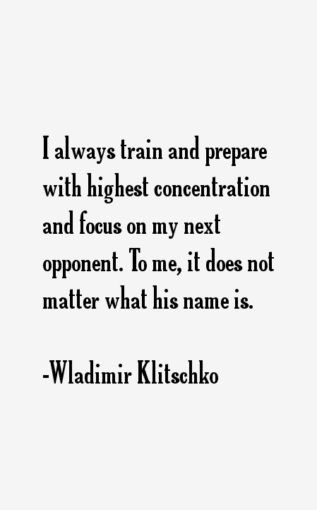Wladimir Klitschko Quotes