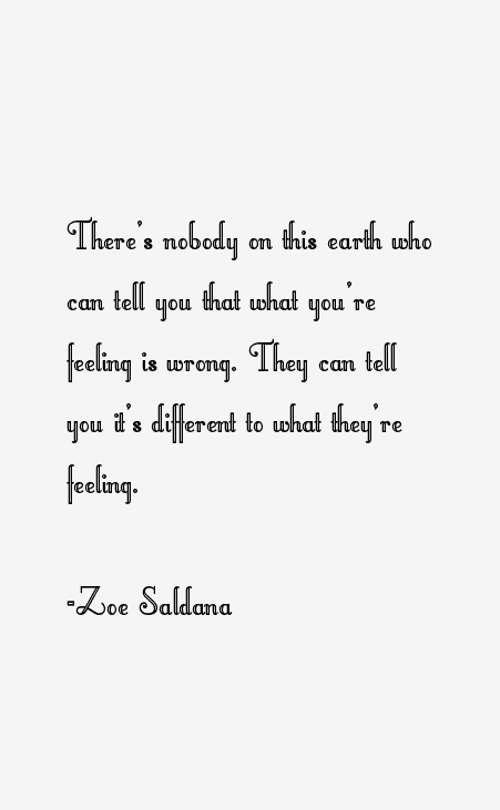 Zoe Saldana Quotes